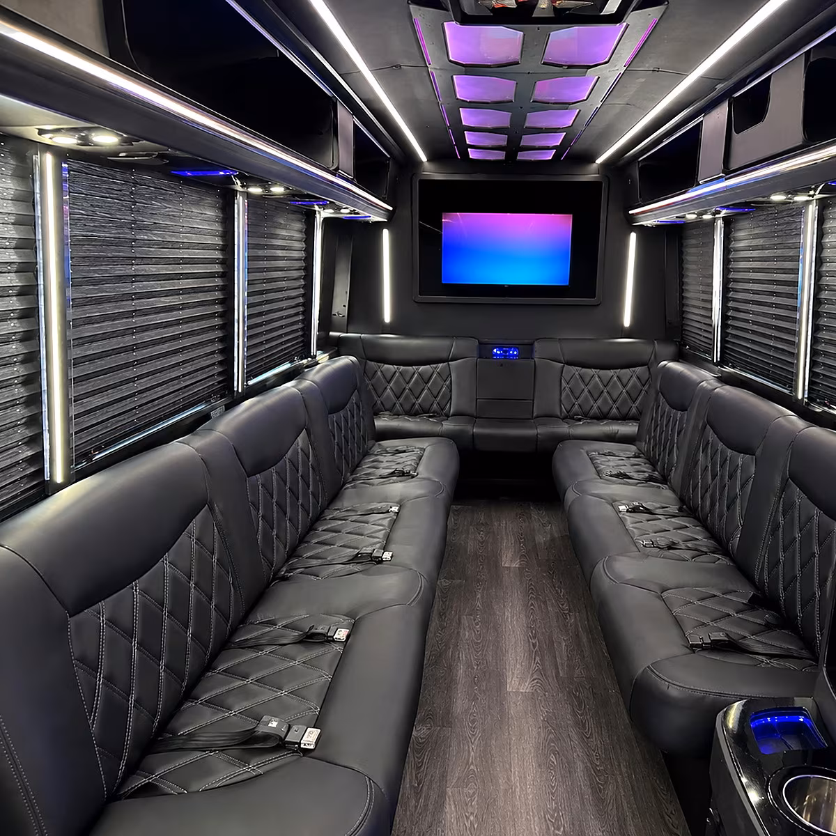 new haven party bus rental interior